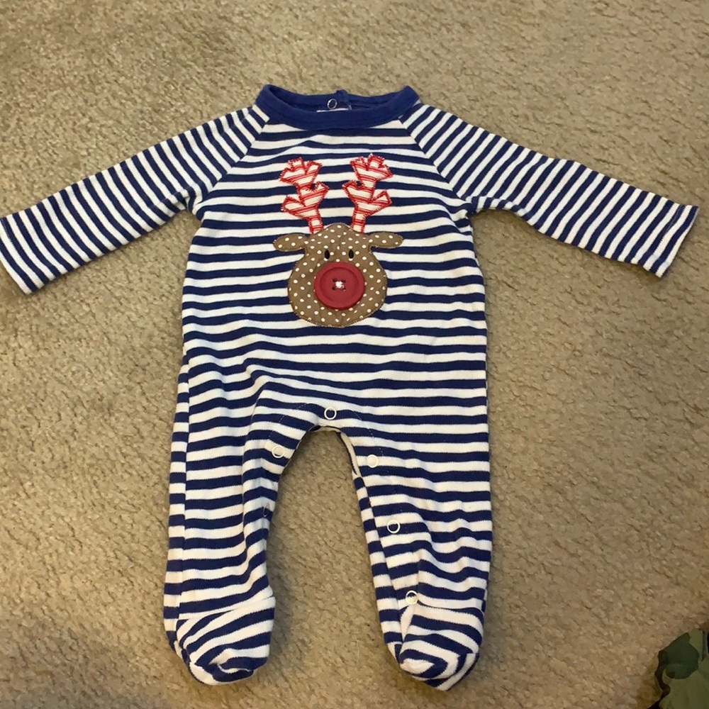 Mud pie infant boy Christmas Onesie